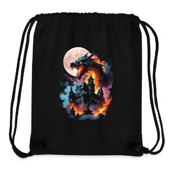 DRAGON MIDNIGHT BLAZE: CITY IN FLAMES, MOON HAVOC - Stanley/Stella Recycled Gym Bag - black - Front