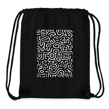 Abstract Pattern | Organic Shapes - Stanley/Stella recycelter Gym Bag - Schwarz - Vorne