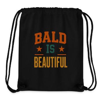 Men's Bald Gift Idea Bald Is Beautiful - Stanley/Stella Recycled Gym Bag - black - Front