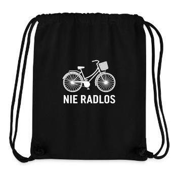 Fahrrad Radtour Outfit Spruch Nie Radlos - Stanley/Stella recycelter Gym Bag - Schwarz - Vorne