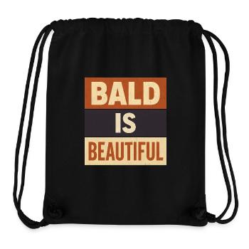Men's Bald Gift Idea Bald Is Beautiful - Stanley/Stella Recycled Gym Bag - black - Front