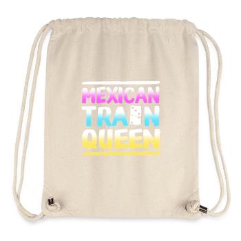Mexican Train Domino - Stanley/Stella recycelter Gym Bag - Naturweiß - Vorne