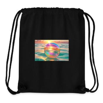 Pastelltraum: Seifenblase & Sonnenuntergang - Stanley/Stella recycelter Gym Bag - Schwarz - Vorne