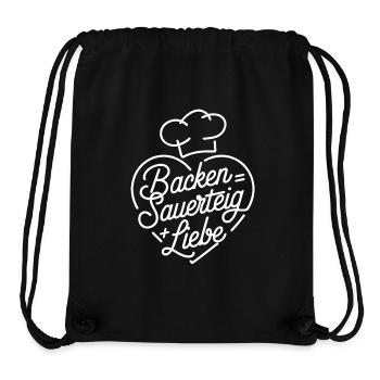 Brot Backen mit Sauerteig und Liebe - Stanley/Stella recycelter Gym Bag - Schwarz - Vorne