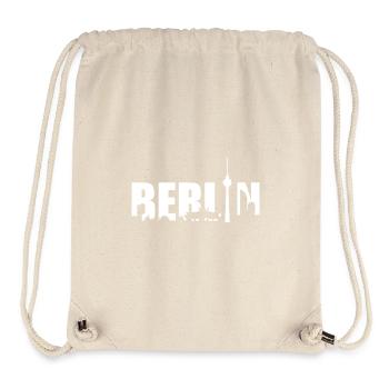 Berliner Skyline Design Silhouette Fernsehturm - Stanley/Stella recycelter Gym Bag - Naturweiß - Vorne
