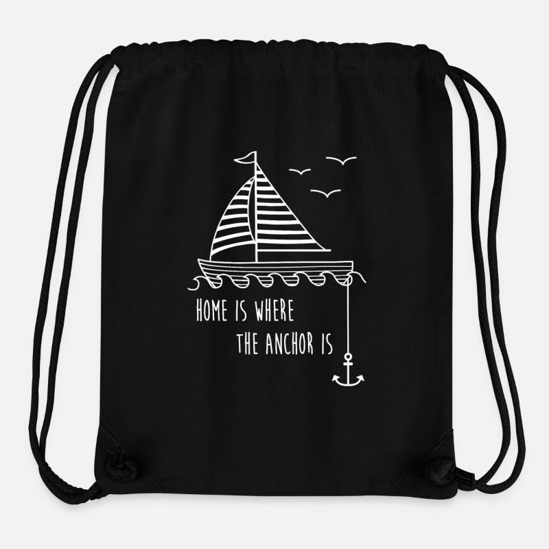 Sailboat Anchor - Stanley/Stella recycelter Gym Bag - Schwarz