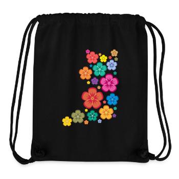 New Age Flower Power - Stanley/Stella recycelter Gym Bag - Schwarz - Vorne