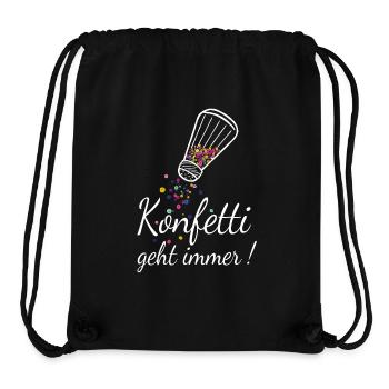 Konfetti geht immer Karneval Fasching - Stanley/Stella recycelter Gym Bag - Schwarz - Vorne