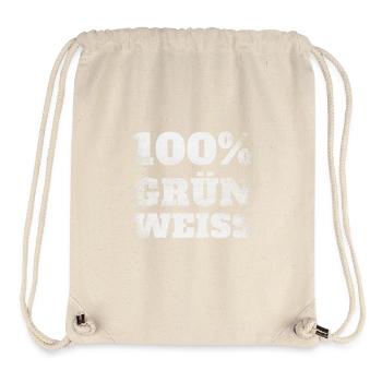 100% vert et blanc – Fierté et passion - Sac à cordon recyclé Stanley/Stella - blanc naturel - Devant