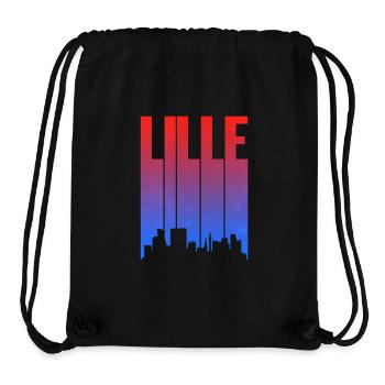 Lille Stadt Skyline Gradient - Stanley/Stella recycelter Gym Bag - Schwarz - Vorne