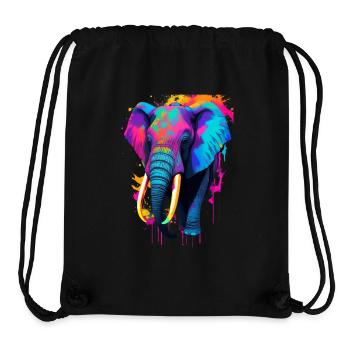 Elefant - Stanley/Stella recycelter Gym Bag - Schwarz - Vorne