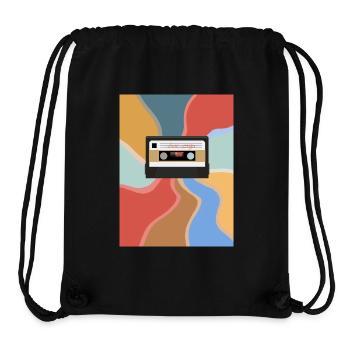 Retro cassette - Stanley/Stella Recycled Gym Bag - black - Front