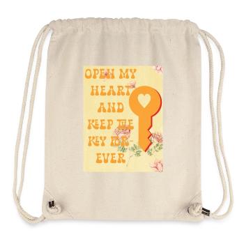 Open my heart and keep the key forever - Stanley/Stella Recycled Gym Bag - natural - Front