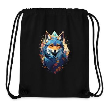 Blue Fantasy Fox in Vector Style - Stanley/Stella Recycled Gym Bag - black - Front