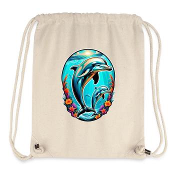Delfin & Ozean - Stanley/Stella recycelter Gym Bag - Naturweiß - Vorne