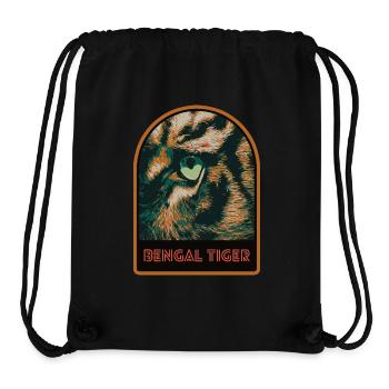 Tigerauge in Nahaufnahme – Intensive Illustration - Stanley/Stella recycelter Gym Bag - Schwarz - Vorne