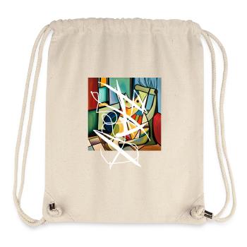 Abstract Cat on T-Shirt - Stanley/Stella Recycled Gym Bag - natural - Front