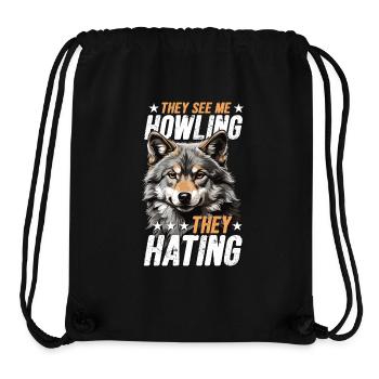 Wolf Wolves Funny Cool Saying - Stanley/Stella Recycled Gym Bag - black - Front
