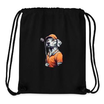 Golfer Hund Golfspieler Design Aesthetic - Stanley/Stella recycelter Gym Bag - Schwarz - Vorne