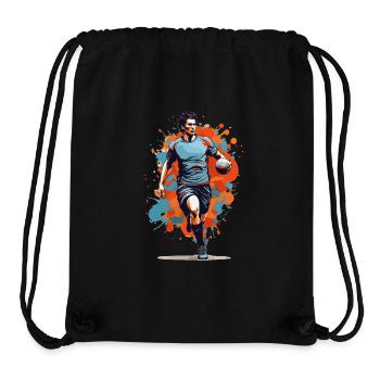 Handball Player Streetwear Iconic Style Design - Stanley/Stella Recycled Gym Bag - black - Front
