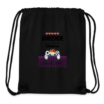 Meilleur cadeau de fête des mères maman Gamer Mom - Sac à cordon recyclé Stanley/Stella - noir - Devant