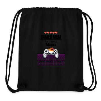 Meilleur cadeau de fête des mères maman Gamer Mom - Sac à cordon recyclé Stanley/Stella - noir - Devant