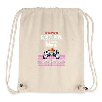 Meilleur cadeau de fête des mères maman Gamer Mom - Sac à cordon recyclé Stanley/Stella - blanc naturel - Devant