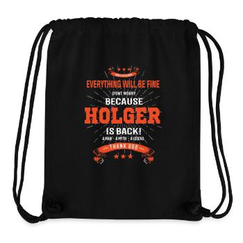 Tout ira bien Holger est de retour - Sac à cordon recyclé Stanley/Stella - noir - Devant