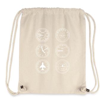 Flugzeug Instrumente - Stanley/Stella recycelter Gym Bag - Naturweiß - Vorne