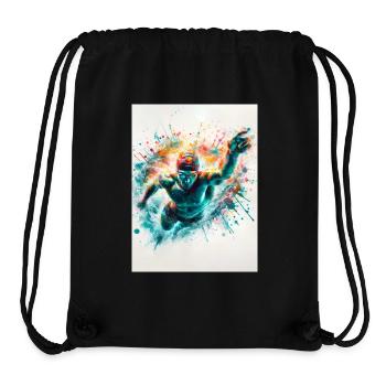 Aquarell-Schwimmer - Stanley/Stella recycelter Gym Bag - Schwarz - Vorne