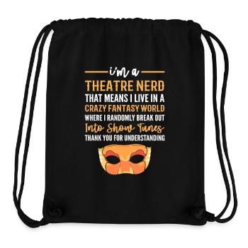 Théâtre - Sac à cordon recyclé Stanley/Stella - noir - Devant