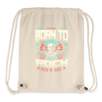 Born To Rock Retro Skull Music Metal Lover - Stanley/Stella Recycled Gym Bag - natural - Front