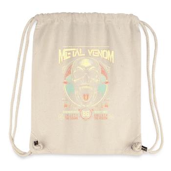 Venomeux Métal Menaçant Crâne Vieux Noir Amant - Sac à cordon recyclé Stanley/Stella - blanc naturel - Devant