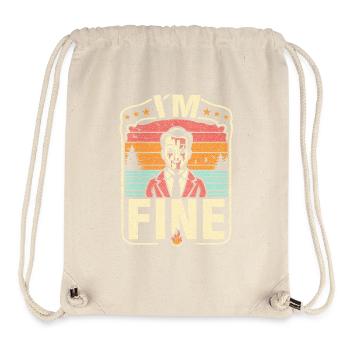 Je suis fin design Illustration sarcastique ironique - Sac à cordon recyclé Stanley/Stella - blanc naturel - Devant