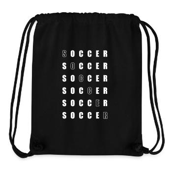 Cooles Fußball Soccer Muster Ballsport - Stanley/Stella recycelter Gym Bag - Schwarz - Vorne