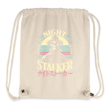 Night Stalker 1985 Crâne rétro & lettres japonaises - Sac à cordon recyclé Stanley/Stella - blanc naturel - Devant