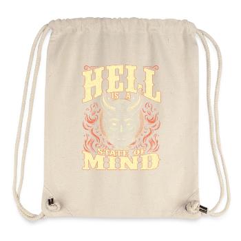Retro Demon Design Hell is a State of Mind - Sac à cordon recyclé Stanley/Stella - blanc naturel - Devant