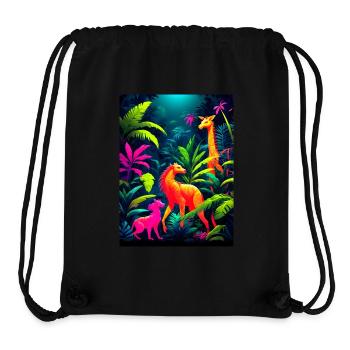 Fluorescent Jungle Dance Party - Stanley/Stella Recycled Gym Bag - black - Front