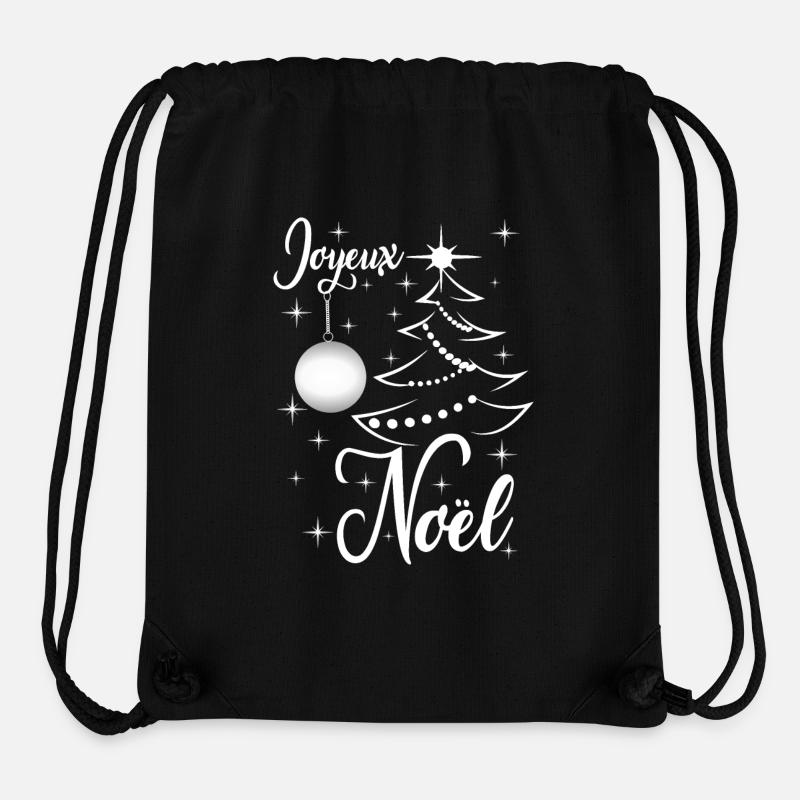 Joyeux Noêl - Sac à cordon recyclé Stanley/Stella - noir