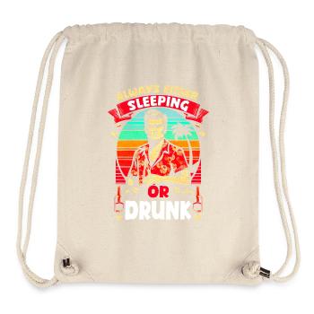 Toujours endormi ou ivre Funny Vintage Vibes - Sac à cordon recyclé Stanley/Stella - blanc naturel - Devant