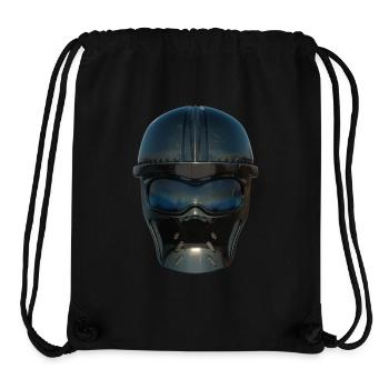 Casque futuriste aéronaute - Sac à cordon recyclé Stanley/Stella - noir - Devant