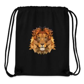 Polygone de lion - Sac à cordon recyclé Stanley/Stella - noir - Devant