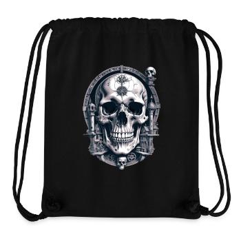Skull - Stanley/Stella recycelter Gym Bag - Schwarz - Vorne