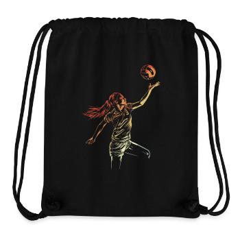 Volleyballerin Skizze - Stanley/Stella recycelter Gym Bag - Schwarz - Vorne
