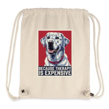 Faites l’expérience du bonheur avec les labradors - Sac à cordon recyclé Stanley/Stella - blanc naturel - Devant