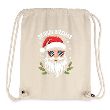 Skibidi Rizzmas Weihnachtsmann mit Sonnenbrille - Stanley/Stella recycelter Gym Bag - Naturweiß - Vorne