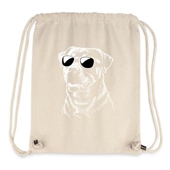 Rottweiler with glasses - Stanley/Stella Recycled Gym Bag - natural - Front