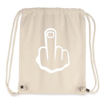 Middle finger - Stanley/Stella Recycled Gym Bag - natural - Front