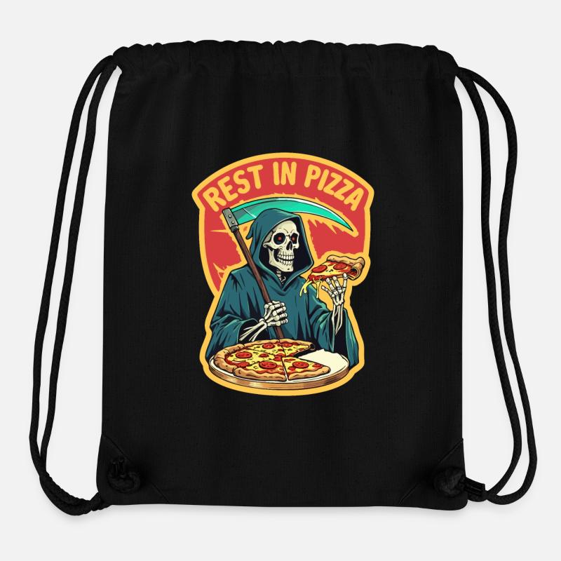 Repos dans la pizza - Sac à cordon recyclé Stanley/Stella - noir