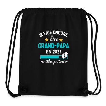 Encore Grand-Papa en 2026 Cadeau futur Papy humour - Sac à cordon recyclé Stanley/Stella - noir - Devant